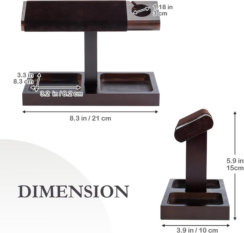 Procase Wood Watch Display Stand Holder for Men, Wristwatch Tower with T-Bar Design, Hanging Watch Rack, Wooden Wrist Watch Tree - Image 5